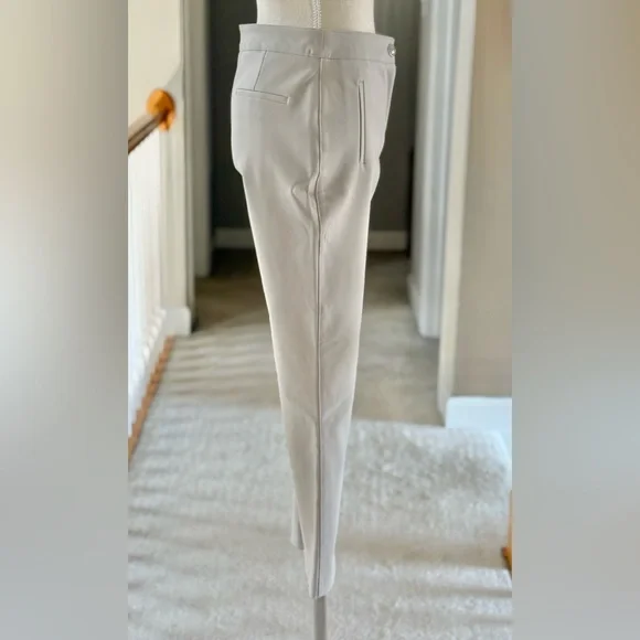 EUC‎ Rachel Zoe Mid Rise Straight Leg Beige Pants Size 4 - Picture 3 of 15